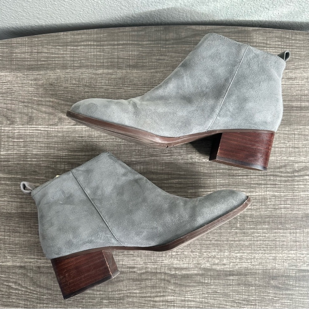 Tommy Hilfiger Gray Leather Suede Anklee Booties Women’s Size 10 - Picture 4 of 11